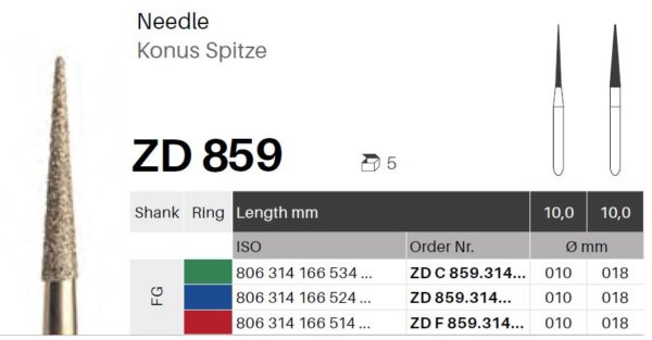 rotační nástroje na oxid zirkonu